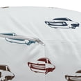 thumbnail image 3 of Cars Pouf Cover with Zipper, Different Colored Muscle Cars with Retro Display Antique American Engineering, Soft Decorative Fabric Unstuffed Case, 30" W X 17.3" L, Blue Brown Burgundy, by Ambesonne, 3 of 5
