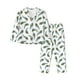 thumbnail image 1 of Balery Colorful Grass Conjunto de Pijama con Estampado para Mujer, Conjunto de Dos Piezas con Manga Larga, Ropa de Dormir Suave con Bolsillos, Pijamas Cómodos-Large, 1 of 7