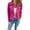 Hot Pink, variant on Women Suede Cropped Biker Jacket Long Sleeve Zipper Front Motocycle Style Outerwear for Fall Winter S Size Dark Gray