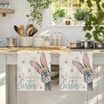 thumbnail image 4 of Happy Easter Kitchen Towels Set of 4, Spring Rabbits Polka Dots Beige Burlap Absorbent Dish Towels for Kitchen, Microfiber Hand Towel, Quick Drying Tea Towel for Cleaning Decorative Dishcloths, 4 of 7