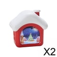 thumbnail image 1 of 2xCasa De Muñecas Juego De Decoración Navideña Modelo Tiny Television Chimenea Forma Árbol De Navidad, 1 of 10
