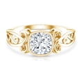 thumbnail image 4 of Rosec Jewels Lab Grown Diamond Cushion Engagement Ring - EF-VS Quality - Gift For Women, 18K Yellow Gold, US 3.50, 4 of 8
