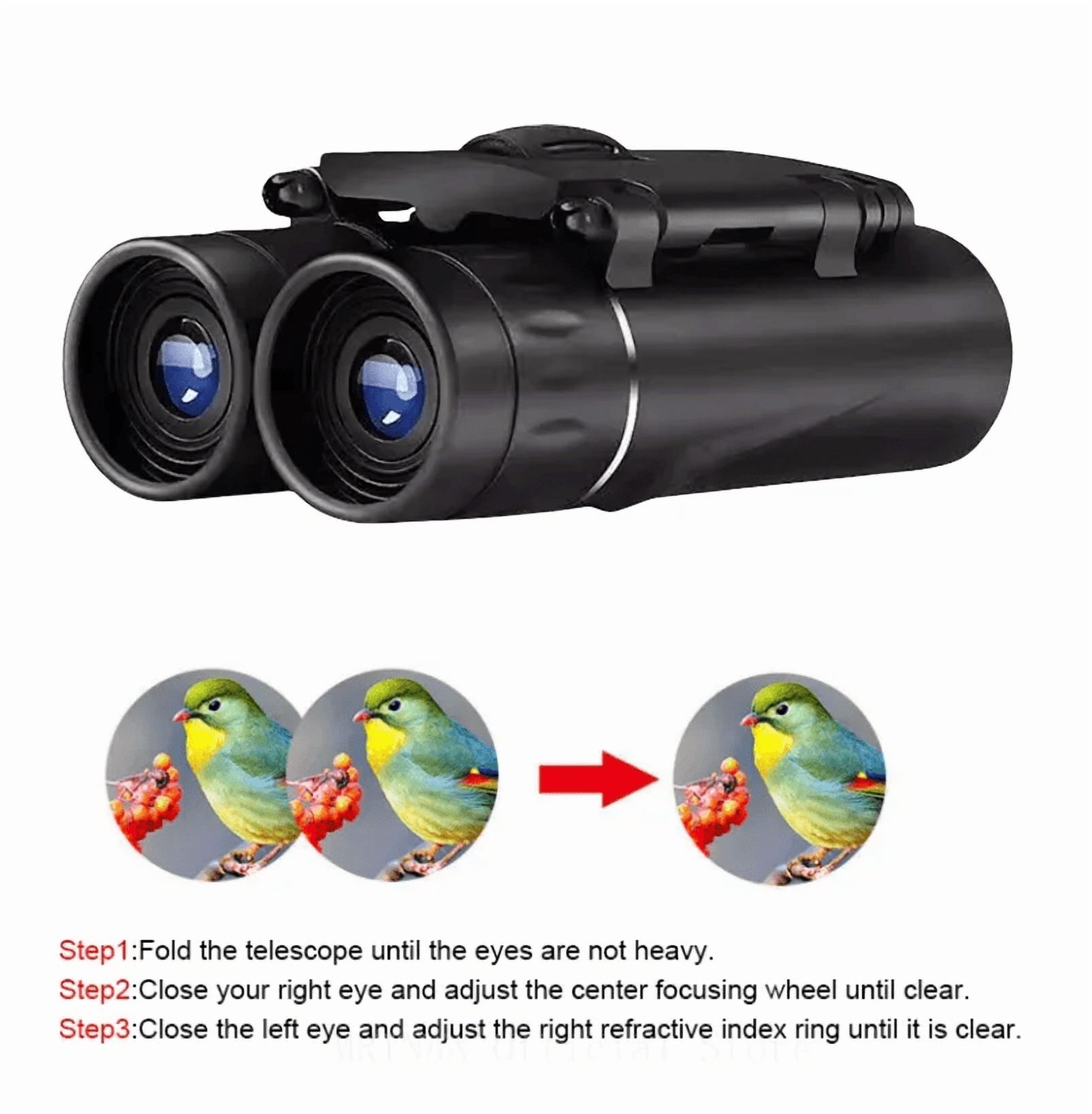 4000X25 Zoom HD Binoculars Telescope Powerful Portable Folding Long-Distance Vision Hunting Outdoor Camping Sports