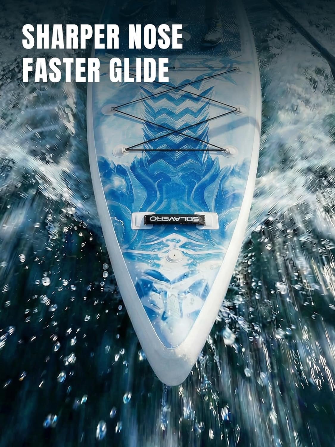 SOLAVERO 12'5"×33" Extra Large Inflatable Stand Up Paddle Board with Seat Premium Accessories, Anti-Slip EVA Deck SUP Board For 2+1