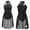 Black, variant on Women Sleeveless Mesh Lyrical Leotard Dance Dress Modern Contemporary Dance Costume