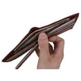 thumbnail image 6 of Mens RFID Blocking Leather Center Flap Bifold Compact Card ID Wallet, 6 of 22