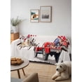 thumbnail image 6 of Valentine's Day Couch Cover for 2 Cushion Couch, Red Truck Balloons Footballs Love Romantic Washable Love Seat Sofa Covers Slipcover, Throw Sofa Covers for Pets, Furniture Protector 71"x102", 6 of 9