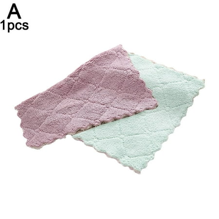 

Dish Towels for Kitchen 1/5pcs Coral Fleece Kitchen Towels Super Absorbent Reusable Cleaning Towel Quick Dry Dishcloths Thicked Hand Towel for Home Kitchen G5D2