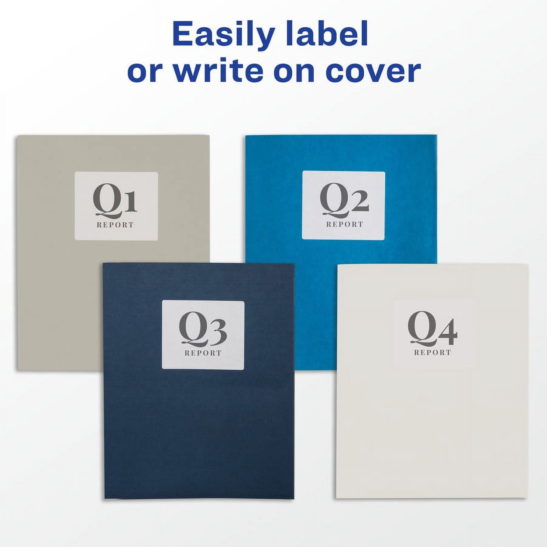 Avery® Letter Pocket Folder - 8 1/2" X 11" - 40 Sheet Capacity - 2 Internal Pocket(s) - White - 125 / Carton