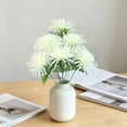 thumbnail image 6 of Artificial Mourning Chrysanthemum 9 Stems, Fake Sacrificial Flowers for Cemetery Graveside Memorial Decoration, 6 of 7