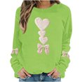thumbnail image 4 of Craaazy Valentine Shirts for Women Round Neck Love Heart Graphic Loose Long Sleeved Top Gifts, 4 of 5