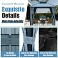 thumbnail image 5 of 10' X 10' Hardtop Gazebo with Galvanized Steel Double Roof, Aluminum Frame Gazebos with Curtains and Netting, Outdoor Metal Pavilion for Patio, Lawn, and Garden, Grey, 5 of 8