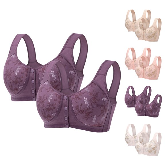 Rvasteizo Women Bandeau Bra 2pc Wireless Bust Lift Thin Cup Full Cup Everyday Bra