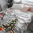 thumbnail image 6 of Christmas Gnome Throw Blankets, Winter Merry Christmas Tree Balls Soft Fleece Blanket Decorative for Home Sofa Couch Chair Living Bedroom,60x80 Inches, Grey, 6 of 6