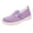 Purple, variant on Women‘s Slip On Walking Shoes Lightweight Comfort with Buckle Breathable Casual Shoes Non-Slip for Garden & Leisure Purple 8