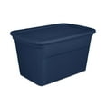 thumbnail image 1 of Sterilite Classic Lidded Stackable 30 Gal Storage Tote Container, Blue, 12 Pack, 1 of 5