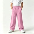 thumbnail image 5 of Nugftut Girls Sweatpants Elastic Waist Loose Wide Leg Pants with Pockets Sizes 9-10, 5 of 9