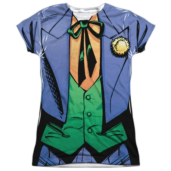 Batman Joker Uniform Juniors Sublimation Shirt White MD