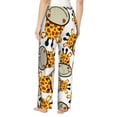 thumbnail image 3 of Sigee Giraffes Head Print Women's Soft Pajama Pants - Breathable and Comfortable Lounge Sleep Bottoms with Elastic Waistband and Pockets-Large, 3 of 9