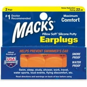 Mack's Pillow Soft Ear Plugs 2 pairs (Pack of 2)