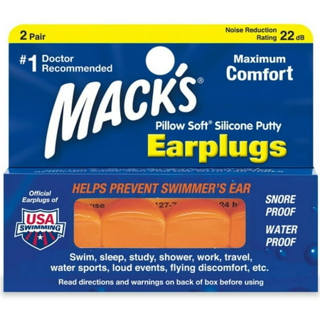Mack's Pillow Soft Ear Plugs 2 pairs (Pack of 2)