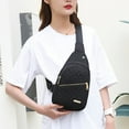 thumbnail image 5 of UYYX Gym Bag Ladies Sport Walking Crossbody Chest Bag Soft Stitch Multi Storage Sling Bag（Black）, 5 of 5
