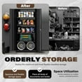 thumbnail image 5 of 72” Metal Storage Cabinet, Garage Cabinets and Storage System with Doors and Shelves, Tall Lockable Tool Cabinet for Garage, Office, Home (Black), 5 of 9