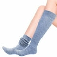 thumbnail image 4 of FAZVAOO Womens Knee High Socks Unisex Warm Knit Socks,Blue 3 Pairs, 4 of 8