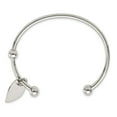 thumbnail image 3 of Chisel Stainless Steel Polished Heart Bangle, 3 of 5