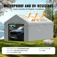 thumbnail image 4 of Carport Replacement Canopy Cover Top + Side Wall 10 x 20 ft, Garage Tent Shelter Tarp Heavy-Duty Waterproof & UV Protected, Easy Installation with Ball Bungees,White (Frame Not Included), 4 of 7