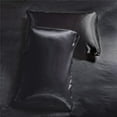 thumbnail image 2 of DBOZE 3 Pieces Satin Duvet Cover With Zipper Closure Bedding Sets 1800 Series Luxury Rich Silk Silky Super Soft Solid Color Reversible Honeymoon Wrinkle Free (Queen,Black), 2 of 5
