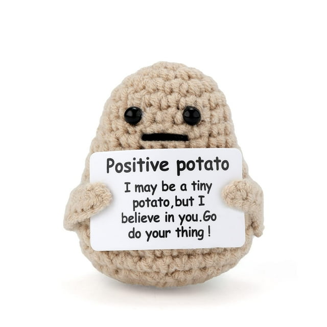 Juguete de punto para patatas TOYMIS Mini Funny Positive con tarjeta de 7,5 cm
