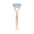 thumbnail image 3 of Angara Natural 2.2 Ct. Aquamarine Solitaire Ring in 14K Rose Gold for Women (Ring Size: 6.5), 3 of 9
