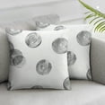 thumbnail image 3 of FACANNAP Circles Pencil Drawing Paper Texture Short Plush Pillowcase Set of 2 Zipper Closure Aesthetic Decorative 20x20in, 3 of 7