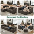 thumbnail image 2 of BEHOST 102.5" L Shaped Modular Sectional Sofa with Extra Deep Seats, Cloud Couch for Small Living Room,Teddy Brown, 2 of 11