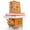 Brown, variant on Made Easy Kit Food Delivery Outdoor Functional Décor Metal and Wood Box for Designated Food Order Reception Location