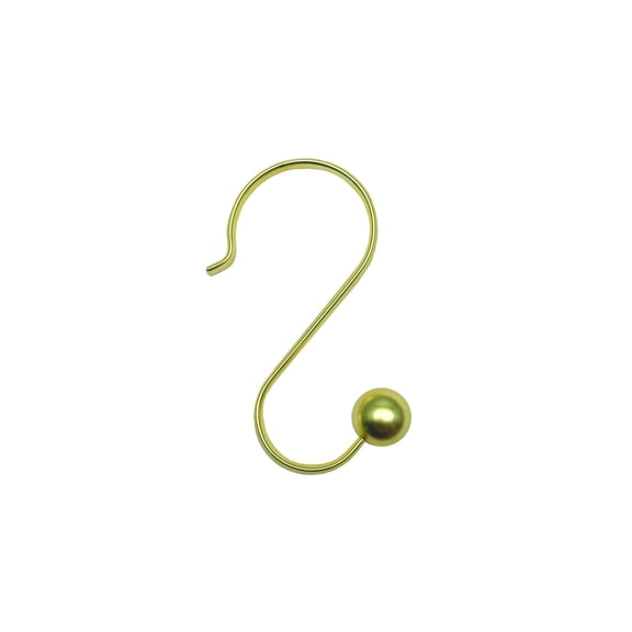 Better Homes & Gardens Plated Brass Ball Rust-Proof Steel Shower Hooks, Set of 12