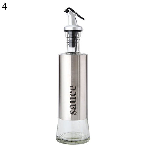 ENJOYW Bouteille de Stockage d'Assaisonnement en Acier Inoxydable pour Cuisine Sel Huile d'Olive Vinaigre Sauce