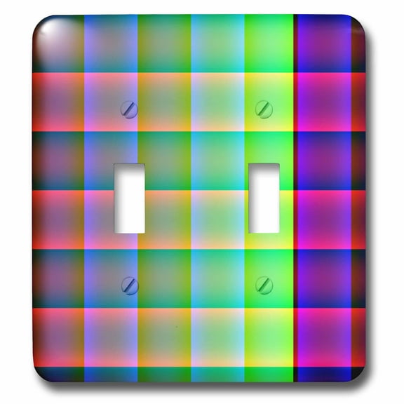 3dRose, Plaid by Angelandspot, double toggle switch