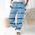 thumbnail image 2 of Timegard Womens Plus Size Pants Striped Straight Leg Elastic Waist Lounge Pants with Pockets Fall Travel, 2 of 5