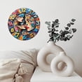 thumbnail image 6 of Colorful Abstract Pop Art Clock Wall Decor 10-Inch Silent Wooden Wall Clock, Battery Operated (AA Batteries Not Included), Artistic Home Decor, 6 of 7
