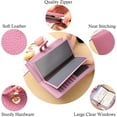 thumbnail image 4 of Wallets for Women Slim Leather Credit Card Holder RFID Blocking Bifold Thin Wallet with 4 Clear Windows Zipper Pocket, 4 of 7