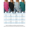 thumbnail image 3 of Deago Long Sleeve Shirts for Women Loose Fit Casual Crew Neck Tunic Tops Fall Fashion Pullover Sweaters Side Split, 3 of 9