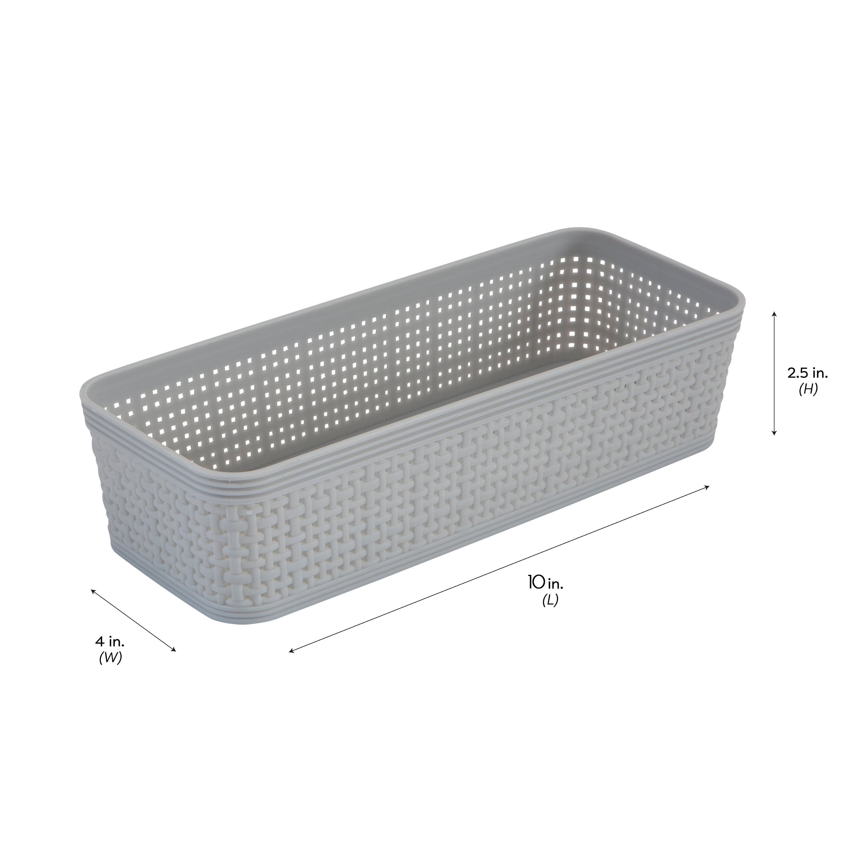 CRZDEAL Plastic Storage Baskets(Set of 6,Black, Light Gray, Dark Gray) –  amzdeal-US