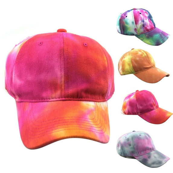 SPRING PARK Fashion Casual Tie-Dye Baseball Cap Unisex Adjustable Snapback Outdoor Sun Hats