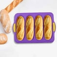 thumbnail image 6 of 4-Cavity Silicone Bread Pan | Non-Stick Sandwich Roll Mold | Heat-Resistant Baking Pan for Homemade Bread | 13.4x9.4 Inch, 6 of 6