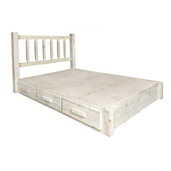 Homestead Collection Full Platform Bed w/ Storage, Ready to Finish