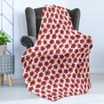 thumbnail image 4 of Floral Soft Flannel Fleece Blanket, Garden Art High Detail Hibiscus Flowers Exotic Botany in Warm Colors Print, Cozy Plush for Indoor and Outdoor Use, 50" x 60", Vermilion and White, by Ambesonne, 4 of 5