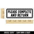 thumbnail image 2 of Please Complete and Return Double Border Self-Inking Rubber Stamp Ink Stamper for Business Office - Red Ink - Large 2-3/4 Inch, 2 of 7