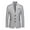 Gray, variant on AOOCHASLIY Fall Clothes Men's Suit One Button Suit Formal Dress Performance Suit Fitted Long Sleeved Lapel Suit Blazer